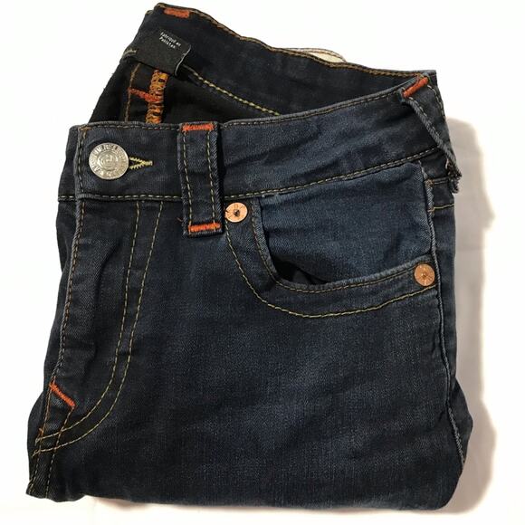 True Religion womens 28 Jennie curvy mid rise skinny dark wash jeans stretchy - Picture 12 of 12